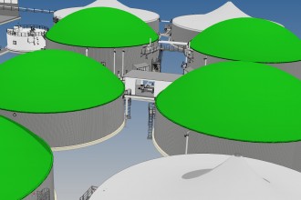 Vista 3D impianto Biogas