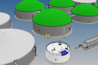 Vista 3D impianto Biogas
